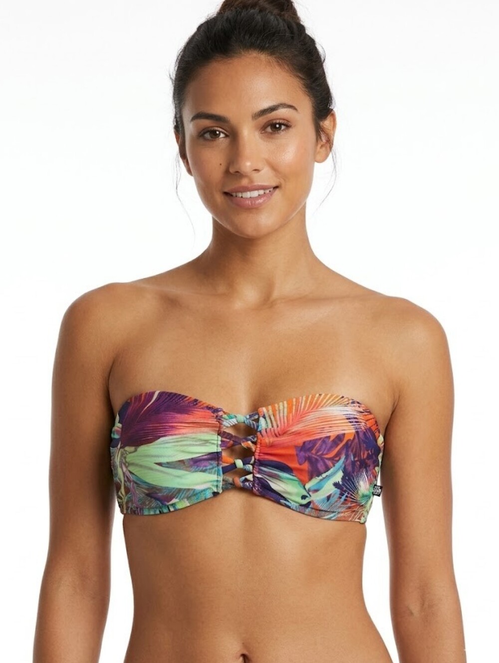 5 For $25✨️Y2K La Vie En Rose Womens Size Small Strapless Bandeau Swim Suit Top